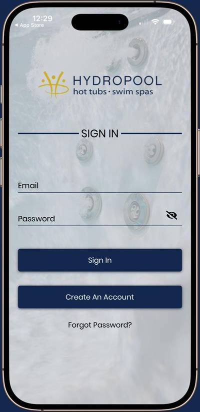 Hydropool Referral app sign in screen